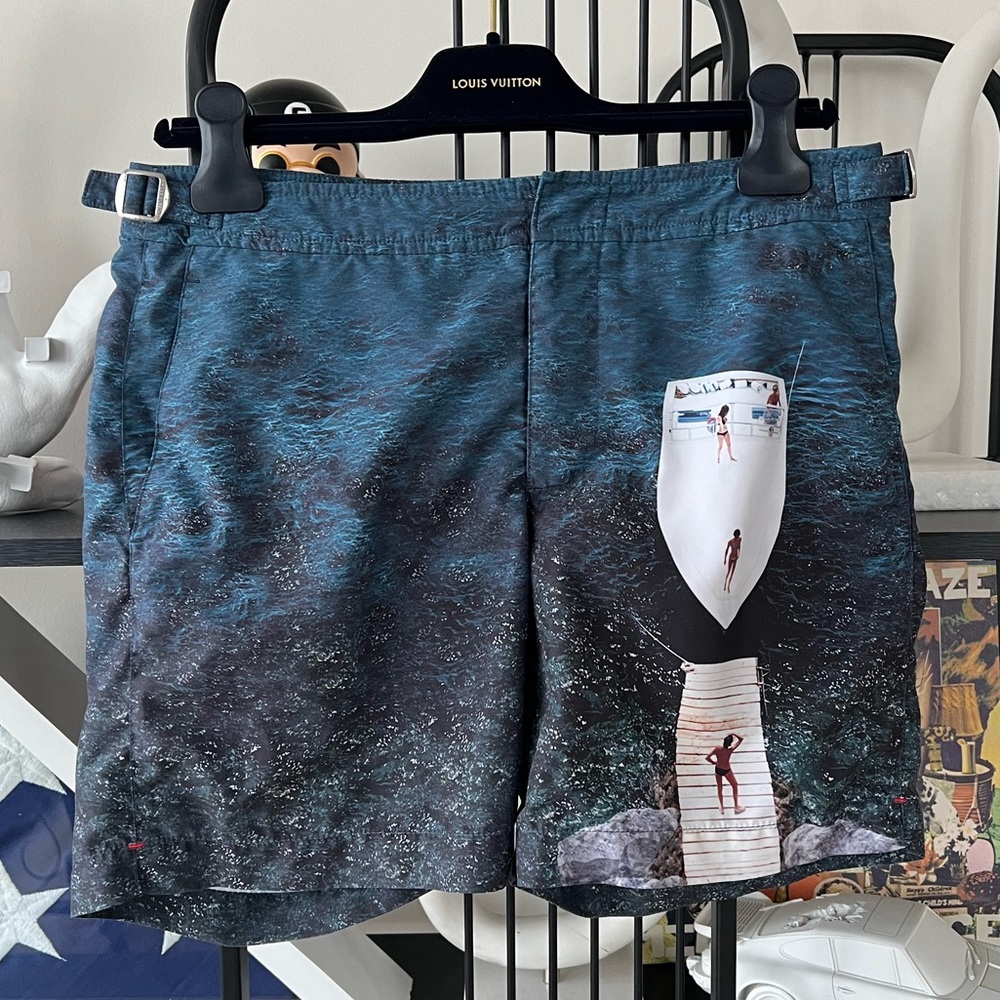 Orlebar Brown Men's Ocean Print Swim Shorts